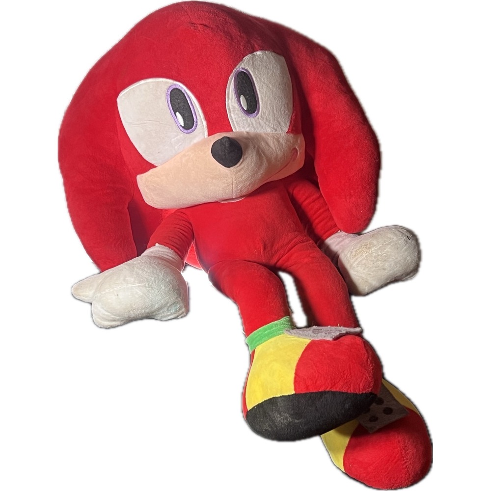 Sonic the Hedgehog Knuckles Plush Red Stuffed Animal Toy 18 Inch Sega Video Game